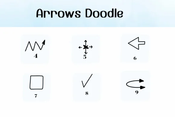 Arrows Doodle by Ketsarin — Dingbats Font — thumbnail 4