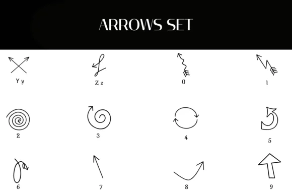 Arrows Set by Heartcraft Atelier — Dingbats Font — thumbnail 4