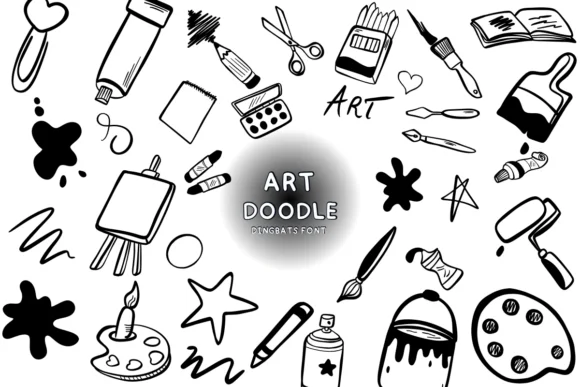 Art Doodle by Bee piyanuch — Dingbats Font