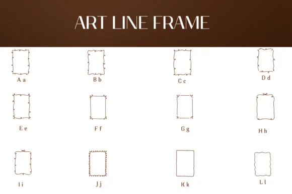 Art Line Frame by Heartcraft Atelier — Dingbats Font — thumbnail 2