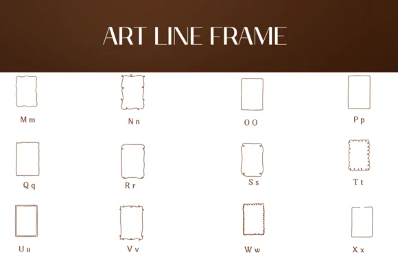 Art Line Frame by Heartcraft Atelier — Dingbats Font — thumbnail 3