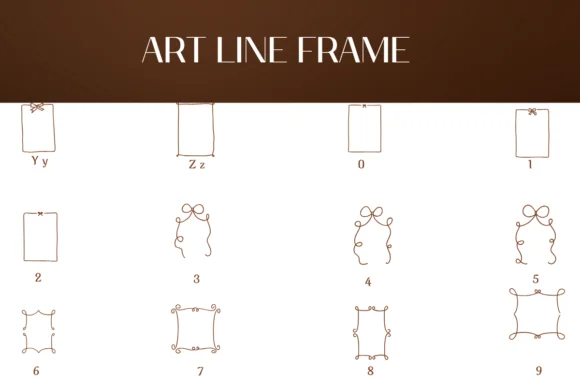 Art Line Frame by Heartcraft Atelier — Dingbats Font — thumbnail 4