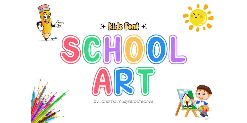 Artschool Regular Font by anamalmusyaffaCreative by anamalmusyaffaCreative — Display Font