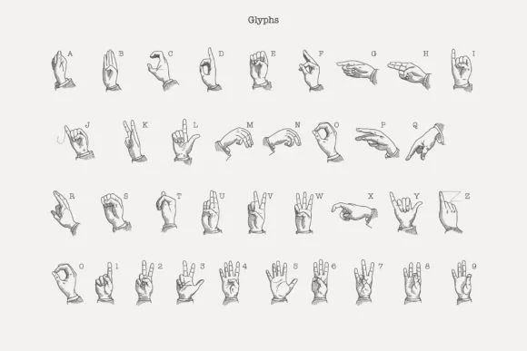 ASL Line by Kaer_cf — Dingbats Font — thumbnail 2
