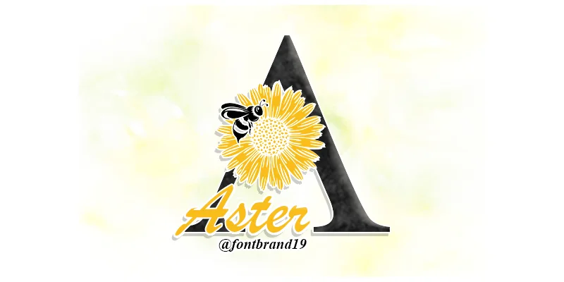 Aster Flower Monogram Font by fontbrand19 by fontbrand19 — Decorative Font