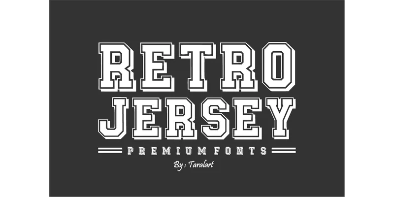 Athletic Jersey Font by TaralArt by TaralArt — Display Font — thumbnail 2