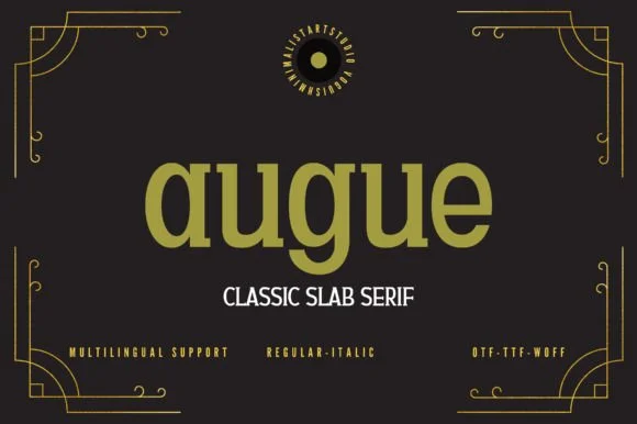 Augue by Minimalistartstudio — Slab Serif Font