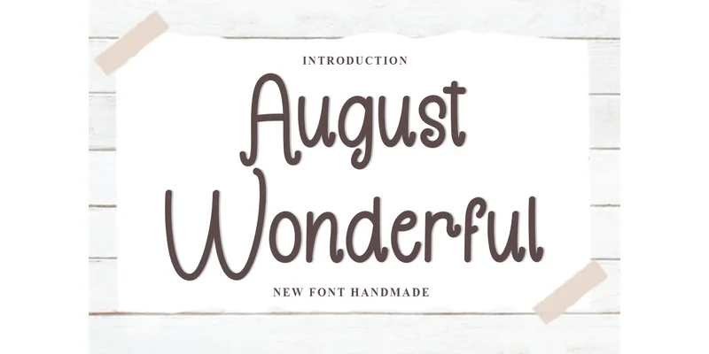 August Wonderful Font by PiPi Creative — Sans Serif Font