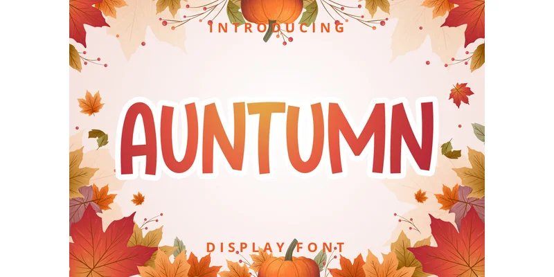 Auntumn Font by Planetz studio by Planetz studio — Display Font