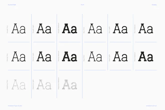 Austral Slab Textures by antipixel — Slab Serif Font — thumbnail 2