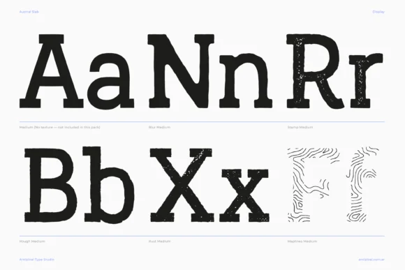 Austral Slab Textures by antipixel — Slab Serif Font — thumbnail 3