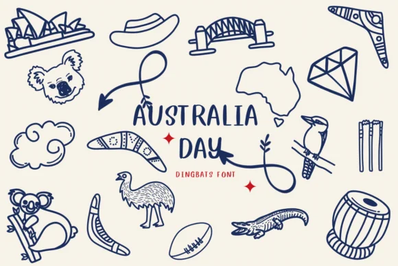 Australia Day by CHANOK — Dingbats Font