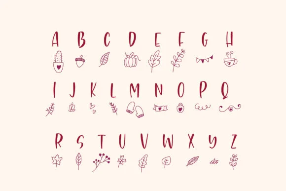 Autumn by Doll Tag Clothing — Dingbats Font — thumbnail 5