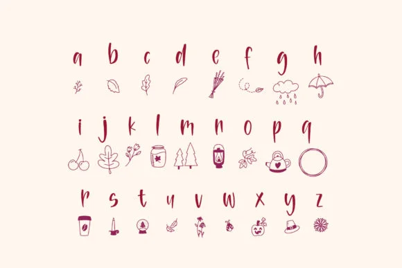 Autumn by Doll Tag Clothing — Dingbats Font — thumbnail 6