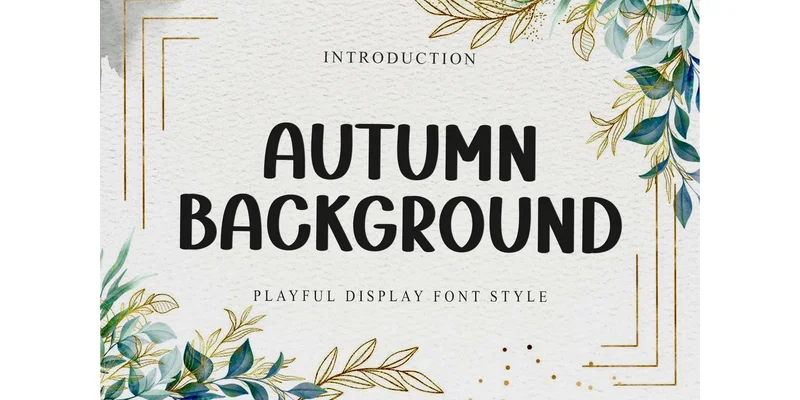 Autumn Background Font by FreshTypeINK by FreshTypeINK — Display Font