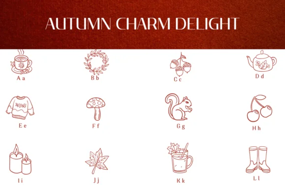 Autumn Charm Delight by Heartcraft Atelier — Dingbats Font — thumbnail 2