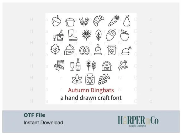 Autumn Dingbats by HarperNCo — Dingbats Font