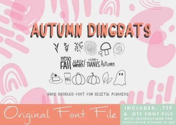 Autumn Dingbats by Moe Howard — Dingbats Font