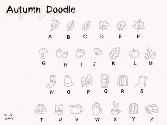 Autumn Doodle by Apollo no.64 — Dingbats Font — thumbnail 2