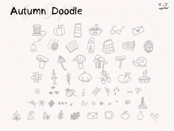 Autumn Doodle by Apollo no.64 — Dingbats Font — thumbnail 3