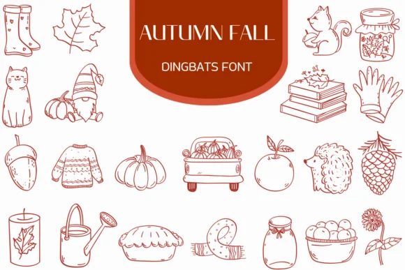 Autumn Fall by Heartcraft Atelier — Dingbats Font