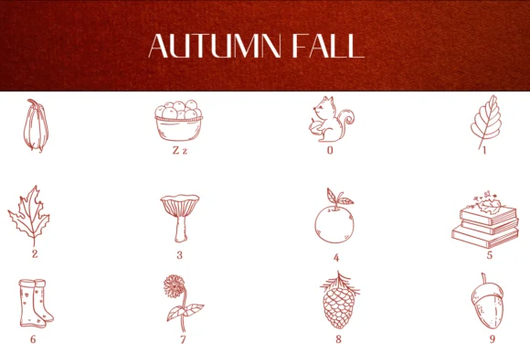 Autumn Fall by Heartcraft Atelier — Dingbats Font — thumbnail 4
