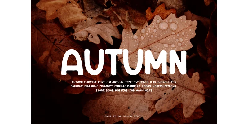 Autumn Flowene Font by qrdesignstd — Sans Serif Font — thumbnail 2