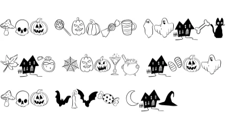 Autumn Halloween by Sirinart — Dingbats Font — thumbnail 8