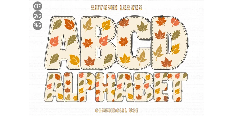 Autumn Leaves Font by AvocadoSVG — Color Fonts Font