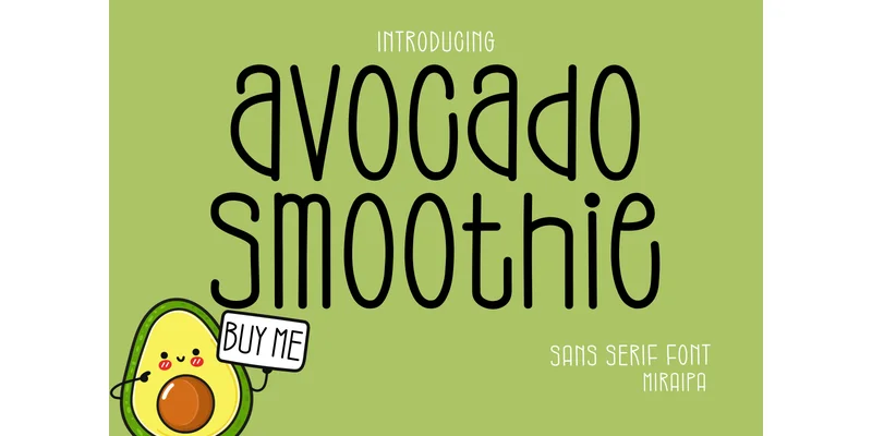 Avocado Smoothie Font by miraipa — Sans Serif Font