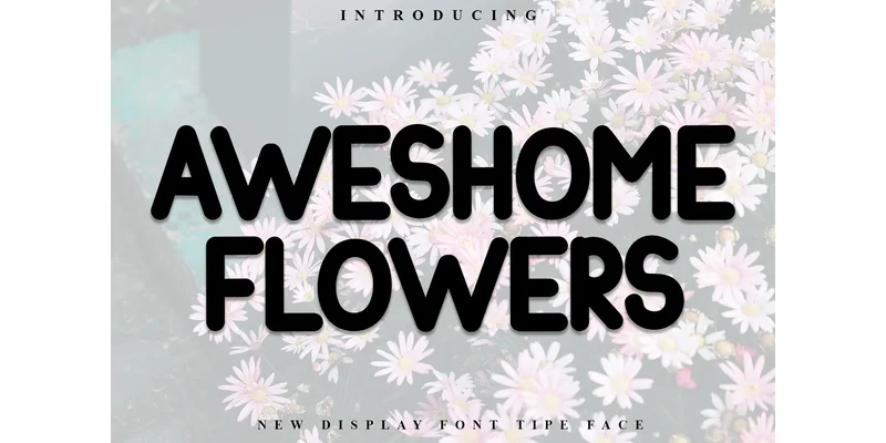 Aweshome Flowers Font by PiPi Creative by PiPi Creative — Display Font
