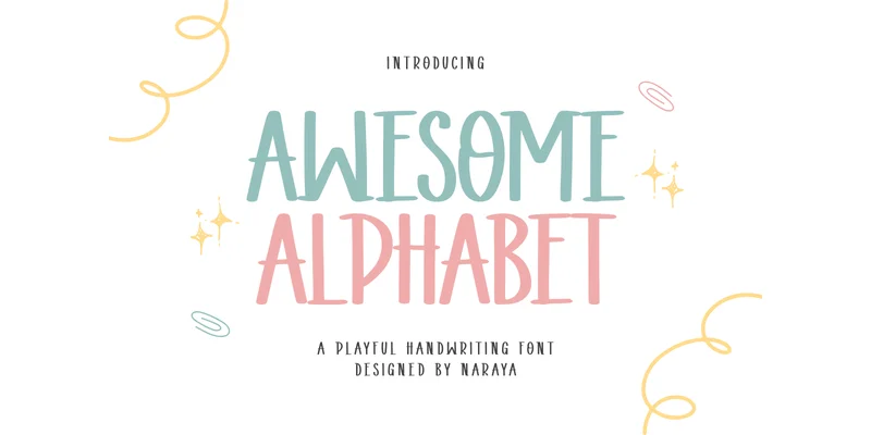 Awesome Alphabet Font by Naraya Studio by Naraya Studio — Display Font