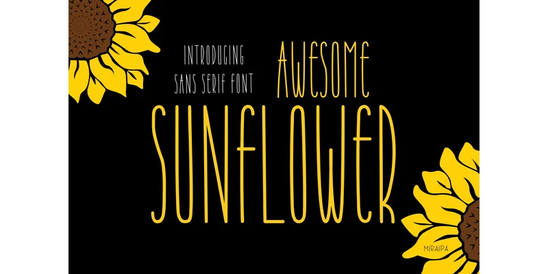 Awesome Sunflower Font by miraipa — Sans Serif Font