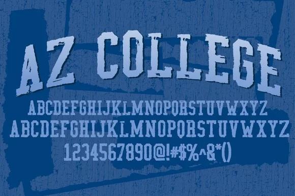 AZ College by Artistofdesign — Slab Serif Font