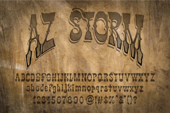 AZ Storm by Artistofdesign β Slab Serif Font