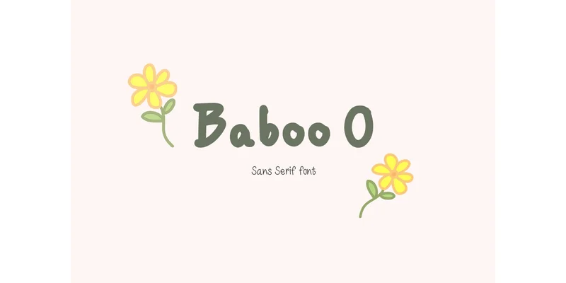 Baboo O Font by TanoiCartoonist — Sans Serif Font