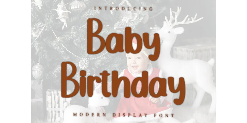 Baby Birthday Font by PiPi Creative by PiPi Creative — Display Font