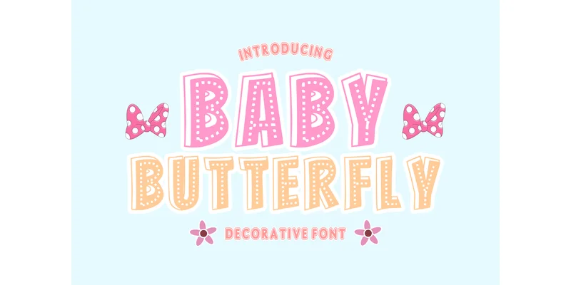 Baby Butterfly Font by anamalmusyaffaCreative by anamalmusyaffaCreative — Decorative Font