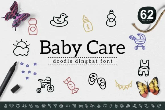 Baby Care by YandiDesigns — Dingbats Font
