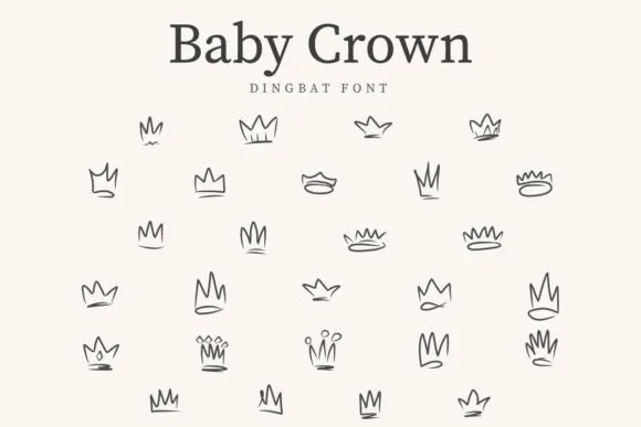Baby Crown by CraftedType Studio — Dingbats Font