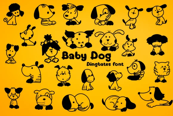 Baby Dog by Chonada — Dingbats Font