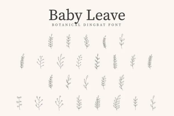 Baby Leave by CraftedType Studio — Dingbats Font