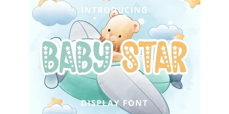 Baby Star Font by Planetz studio by Planetz studio — Display Font