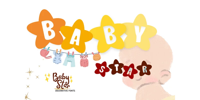 Baby Star Font by PraewDesigns by PraewDesigns — Decorative Font