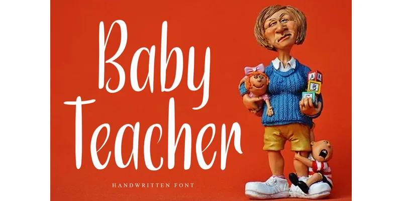 Baby Teacher Font by GiaLetter by GiaLetter — Display Font