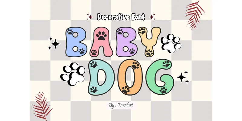 Babydog Regular Font by TaralArt by TaralArt โ Decorative Font