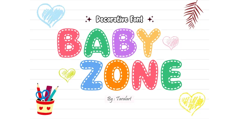 Babyzone Regular Font by TaralArt by TaralArt — Display Font