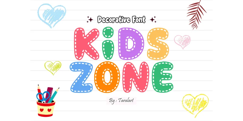 Babyzone Regular Font by TaralArt by TaralArt — Display Font — thumbnail 2
