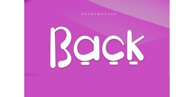 Back Font by GiaLetter by GiaLetter — Display Font