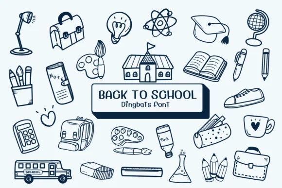 Back to School by Ketsarin — Dingbats Font
